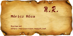 Móricz Róza névjegykártya