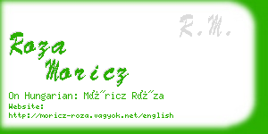 roza moricz business card